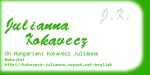 julianna kokavecz business card